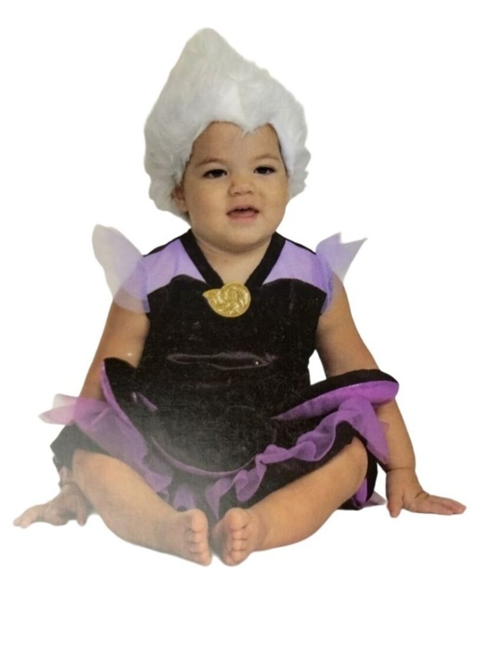 Disney Baby Infant Ursula Costume Little Mermaid Sea Witch Dress 6-12 Months NWT
